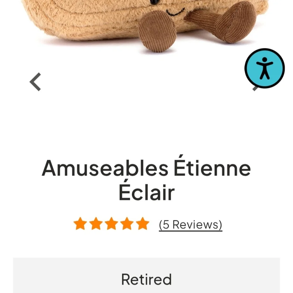 Jellycat Retired Amuseables Étienne Éclair